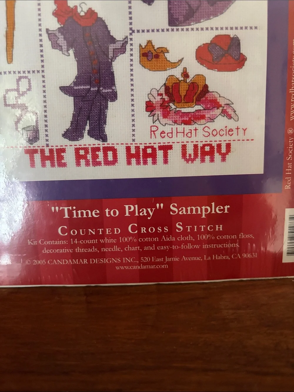 Red Hat Society Cross Stitch Kit 2005